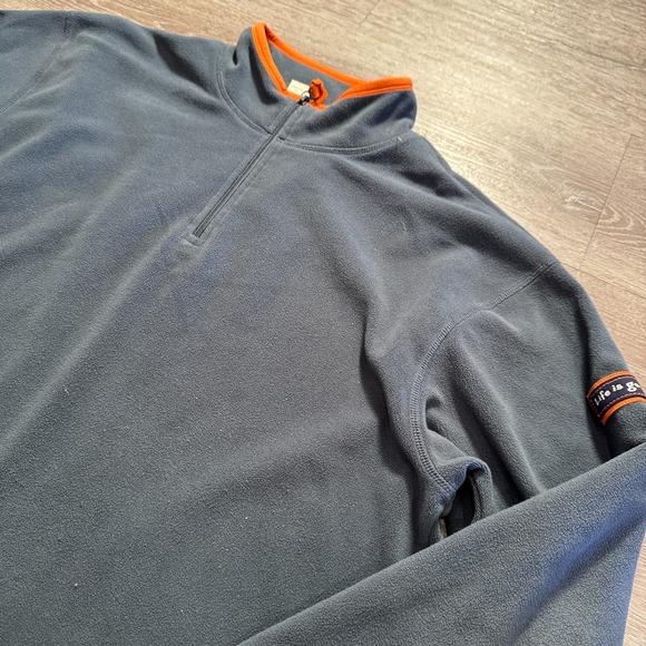 Life is Good‎ Jacket Mens Medium Gray Fleece 1/4 Zip Outdoor Lounge Sweatshirt - Picture 2 of 7